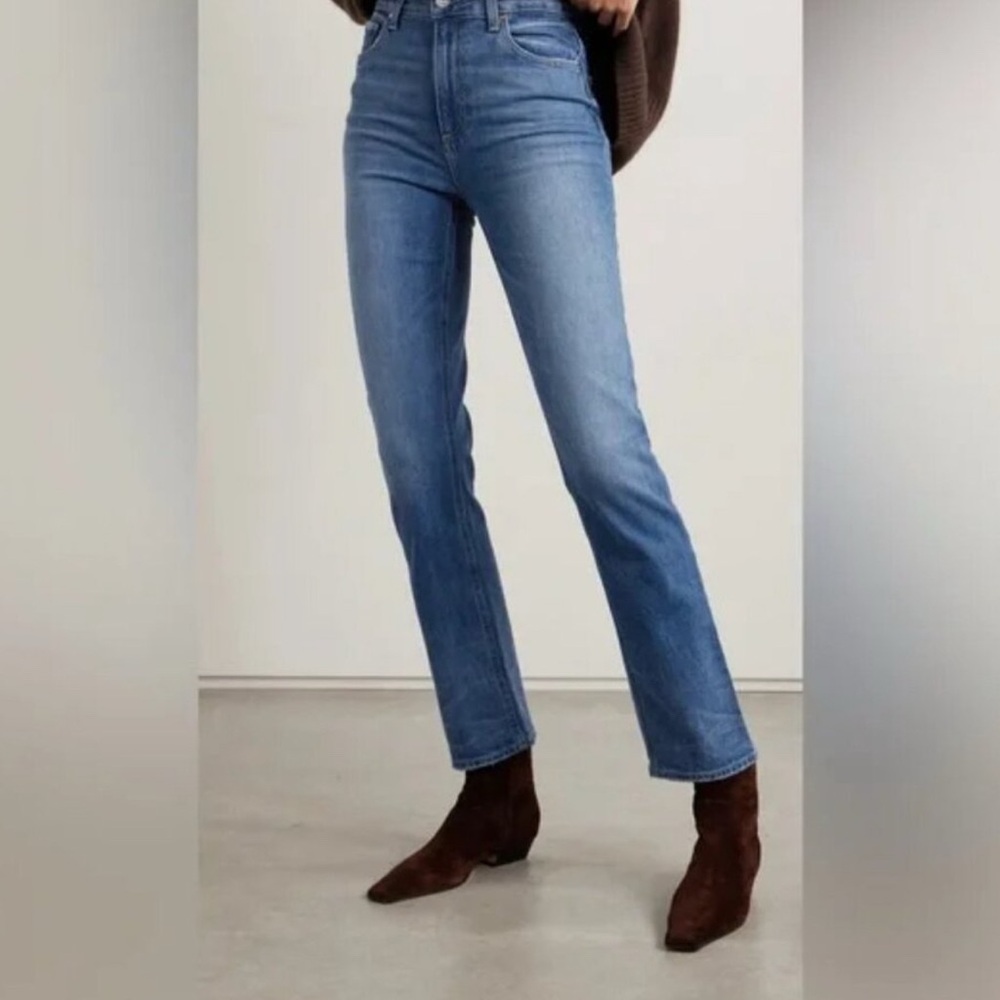 PAIGE Light Blue Straight Leg Jeans